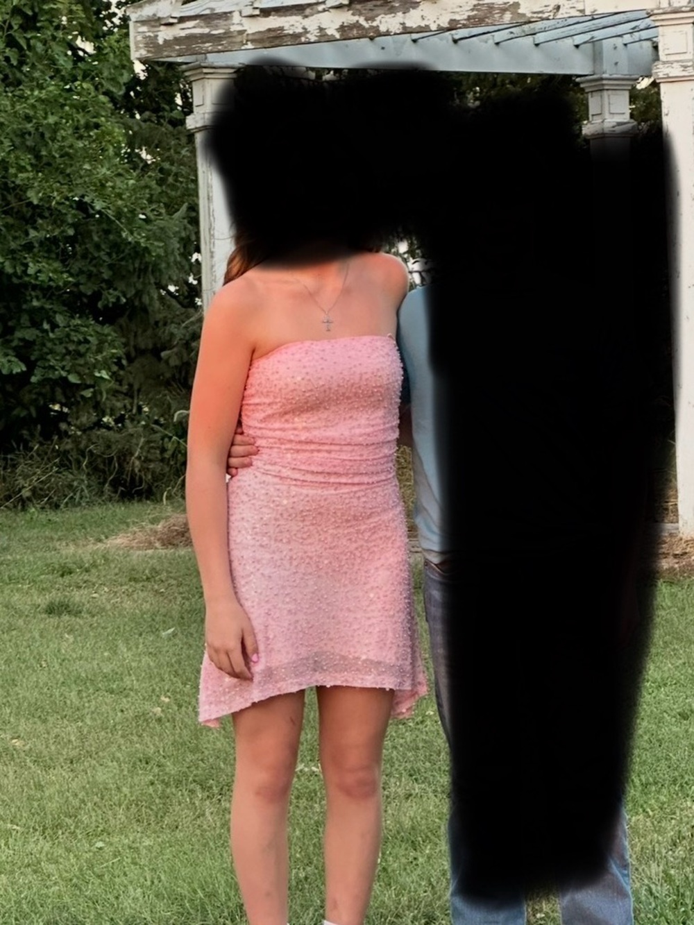 Windsor Strapless Pink Sequin Mini Dress